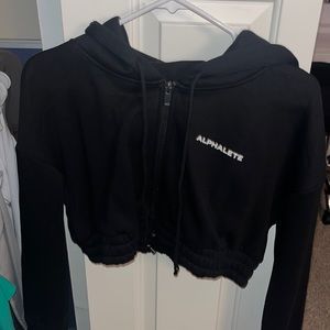 Black XS alphalete crop hoodie